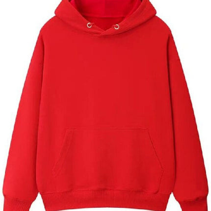 2026 New Solid Color Pullover 100% Pure Cotton 280g Terry Cloth Drop Shoulder Loose Fit Hooded Sweatshirt Couple Hoodie