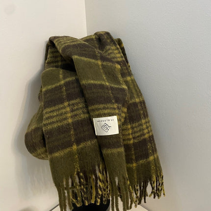 Cross-Border Scarf New Imitation Cashmere Scarf for Women Autumn and Winter Thickened Warm Shawl Solid Color Student Scarf for Men Wholesale