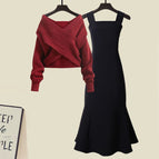 Black dress Red Sweater / M Suggested 40.00 kg-50.00 kg