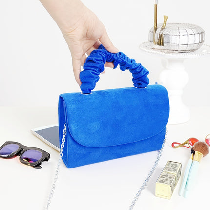 2025 Niche Cross-Border Velvet Bag, Elegant Mini Hair Tie Handbag, Elegant and Versatile One-Shoulder Cross-Body Bag