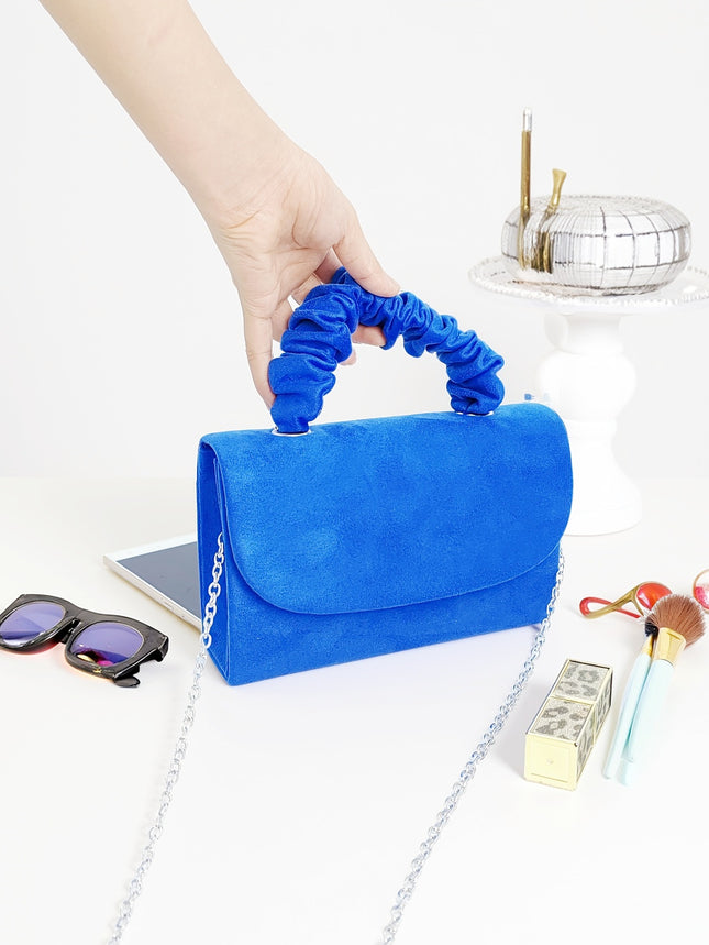 2025 Niche Cross-Border Velvet Bag, Elegant Mini Hair Tie Handbag, Elegant and Versatile One-Shoulder Cross-Body Bag