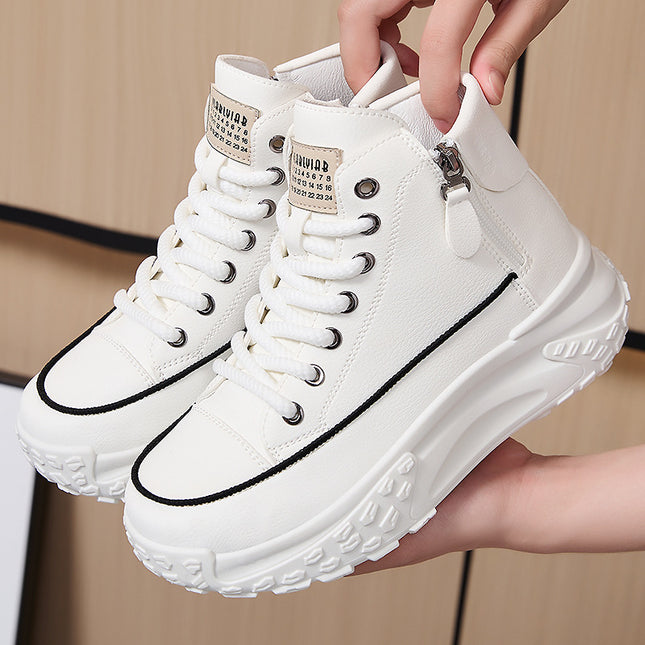 Shoes Women's Casual Shoes Summer New Fashion Versatile Mid-Calf Shoes Side Zipper Women's Shoes Soft Sole Comfortable Women's Shoes