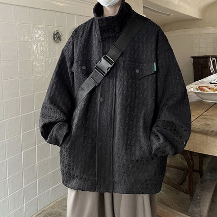 XZ226-2-JK8740 Chanel style American style Denim jacket men's loose big soap style all-matching workwear jacket