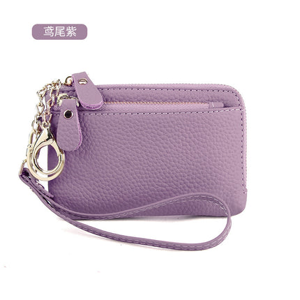 2022 New First Layer Cowhide Hand Small Wallet Simple Multifunctional Genuine Leather Hand with Coin Purse for Women Wholesale