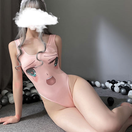 Tight-Fitting Swimsuit, Sexy Lingerie, Anime Style, No Need to Take Off, Soft Girl, Big Eyes, One-Piece Suit, Dropshipping 8037