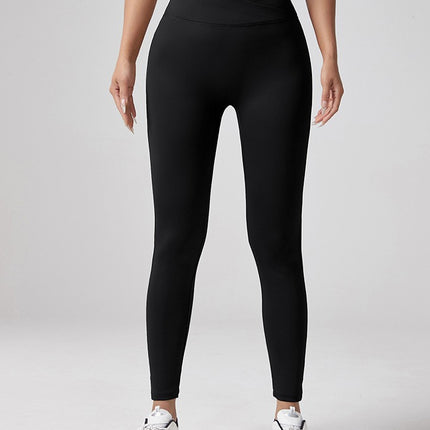 European and American Cross-Border V-Waist Yoga Elastic Leggings for Women, Peach Butt-Lifting Running Quick-Dry Yoga Pants with Cargo Pockets