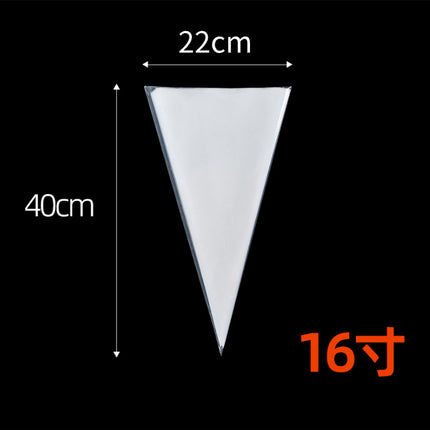 Explosion-Proof High-Pressure Disposable Piping Bag Thickeneded Transparent Spot Plastic Ldpe Environmentally Friendly Triangle Bag 50 Pieces Small Size