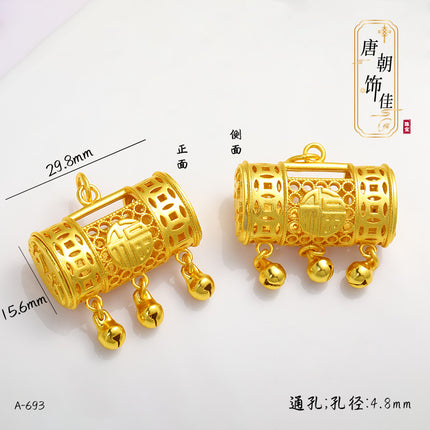 Long-standing Vietnamese gold diy accessories Fushun Gourd Taisui Ping An Lock Ruyi Shangui Wealth Pendant for Women