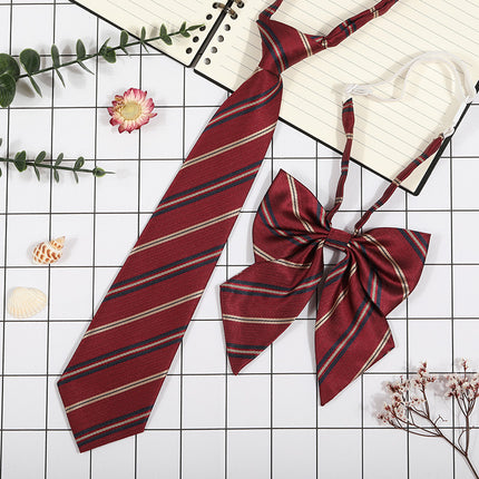 Japanese Plaid JK Tie Tie Set Women's College Style Graduation Photo Free Accessories Korean Style Bow Mariners Suit