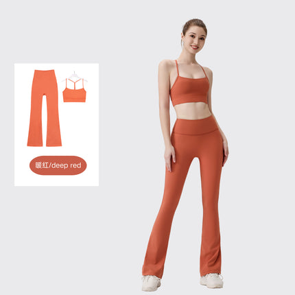 [in Stock] Ld Speaker Y-Shaped Vest Set Long Sleeve Women's Slim Fit Jacket Stretchy Sports Yoga Wear