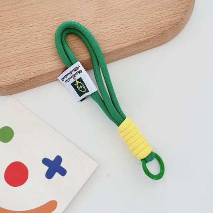 Ins Nylon Braided Rope Keychain Phone Lanyard Pendant DIY Bag Accessory Braided Versatile Portable Accessory