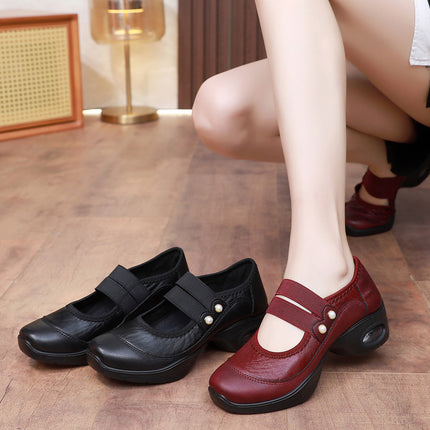 Square Dance Shoes Women's Soft Sole Not Tired Feet Middle-aged and Elderly Mothers Dance Shoes Comfortable Breathable Work Shoes Air Cushion Dance Shoes
