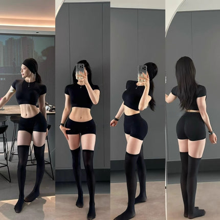 European and American Style Vest Two-Piece Set with Halter Neck and Beautiful Back Yoga Df Sports Vest Buttocks Shorts Training Peach Women's Suit