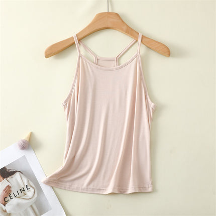 Lanjing Modal Solid Color Camisole Base Shirt Slim-Fit Soft Cool Large Size Outer Wearing Thin Shoulder Strap for Women