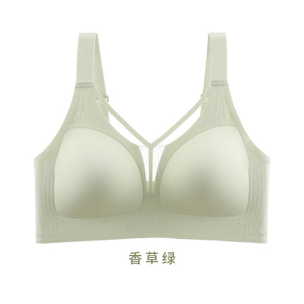 Plus-Size Seamless Bra Without Underwire, Comfortable, Push-Up, Anti-Sagging, Thin Bra for Large Busts, Makes Big Busts Look Smaller, Plus-Size Bra