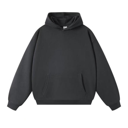 Trendy Brand Heavyweight 400g Terry Crewneck Sweatshirt Couple Pullover Autumn and Winter Thickened Coat Solid Color Loose Unisex Top