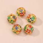 14. red, green and blue four-leaf clover beads 10mm