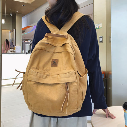 Schoolbags for Men and Women, Backpacks for Middle and High School Students, Travel Lightweight Backpacks, Large-Capacity Casual Canvas Travel Bags