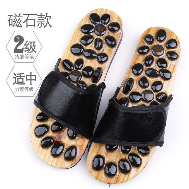 Summer Home Foot Acupoint Magnetic Therapy Massage Men's Slippers Indoor Non-Slip Wear-Resistant Acupressure Health Massage Slippers for Women