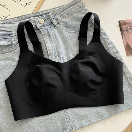 Rabbit Ear Cup Traceless Litching Underwear Summer Thin Large Chest Small Parammary Anti-sagging plus size Soft Support Bra
