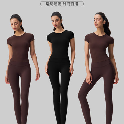 Lightweight High-Waisted Butt-Lifting Yoga Pants for Women, Summer Thin Style, Naked Feeling, Slimming, Tummy Control, Pilates Sports Fitness Leggings