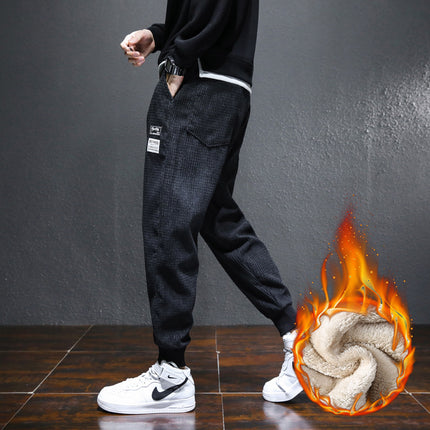 Autumn and winter fleece-lined thickened men's casual leggings whole batch of 15000 pieces can be a generation of hair can be sold in whole batches