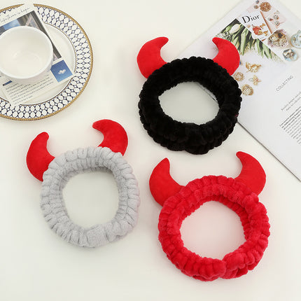 Cross-border Amazon Cartoon Funny Hair Band Animal Horn Cute Wash Face Hair Band Makeup Wide-brimmed Headband Hair Band