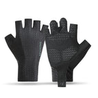 Corrugated half finger black / M