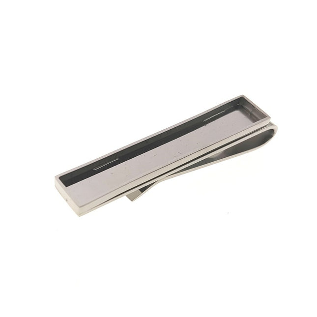 Titanium Steel Creative Jewelry Tie Clip DIY Personalized Clothing Empty Holder Clip Gold Groove Metal Tie Clip in stock