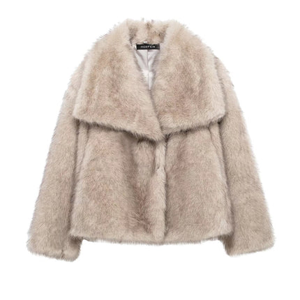 SAW AliExpress Independent Station Women's Wear European and American Style Artificial Fur Effect Short Coat 4360 240 712