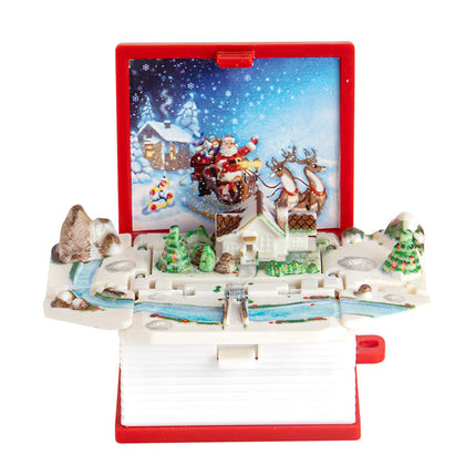 Children's Christmas Gift Stereo 3D Folding Bomb Book Santa Chalet Keychain Schoolbag Pendant Toy