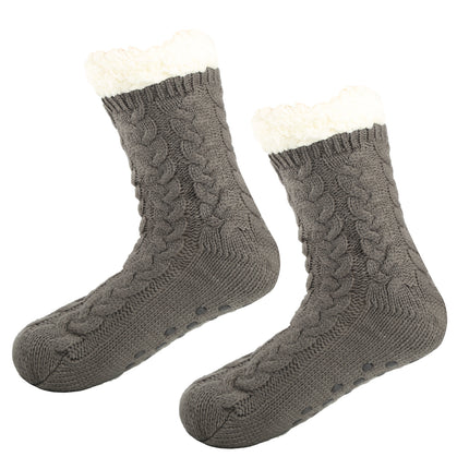 Cross-border European and American Warm Socks Autumn and Winter Thickened fleece-lined Sleep Socks Dispensing Non-slip Socks Carpet Floor Socks
