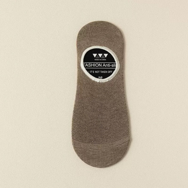 Socks men's summer thin mesh breathable invisible heel shallow socks deodorant sweat-absorbent men's boat socks wholesale