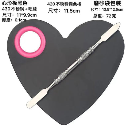 Factory spot stainless steel palette palette with palette bar nail beauty makeup set color palette tools