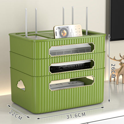 Router wifi storage box TV set-top box storage rack socket wire arrangement desktop wireless light cat placement