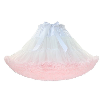 Adult Petticoat Daily Style Ultra-Puffy Nylon Lolita Cloud Petticoat Seamless Marshmallow Violent Puffy Skirt