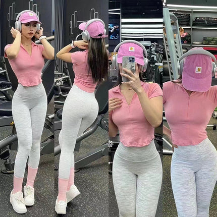Elastic Bra High Waist Tight Sports Pants Slim Fit Running Fitness Pilates Yoga Pants Set for Women Butt Lifting