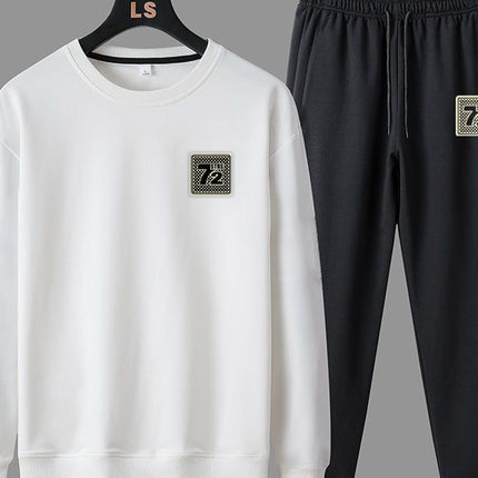 Spring and Autumn Men's Casual Sports suit Jacket Pants Crewneck Sweatshirt Long Sleeve Pants Sports suit Set