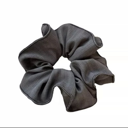 Japanese and Korean Style Fresh College Style Vertical Stripe Large Intestine Hair Ring Ins Style All-match Elegant Stylish Hair Rope Hair Accessories for Women