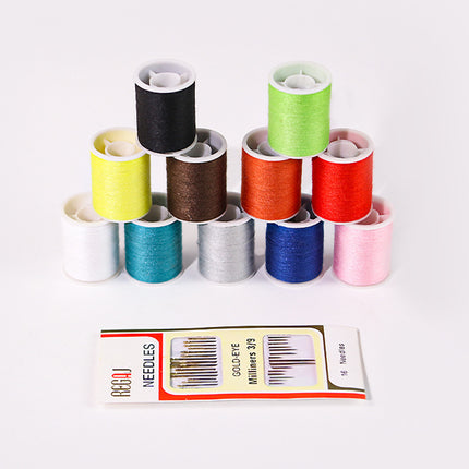 Amazon Cross-Border Household Practical Portable Multi-Functional Retro Sewing Box Sewing Kit Sewing Hand Sewing Set Tool