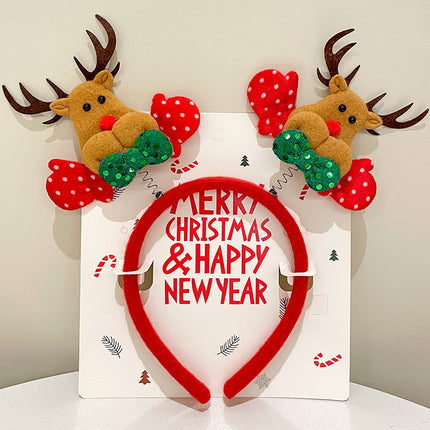 Christmas Antler Headband Holiday Costume Headband Cartoon Hairband for Women 2026 New Children's Hairpin Hair Accessory Gift