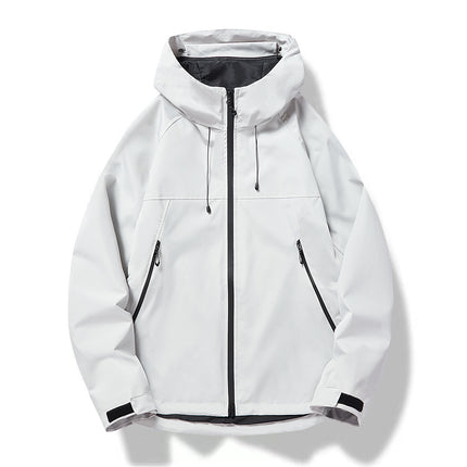 Spring and Autumn Thin Single-Layer Jacket with Printed Logo, Outdoor Mountaineering Clothing, Workwear, Windproof and Waterproof Casual Light Hiking Jacket