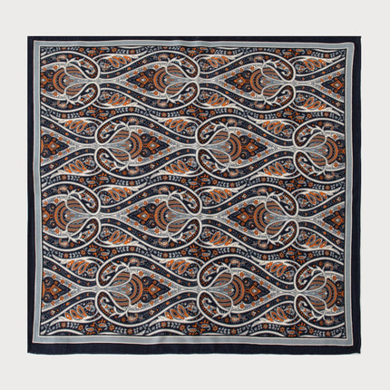 Silk Wool Paisley Floral Wool Scarf, Silk Scarf, Mulberry Silk Square Scarf, New Elegant Women's Necktie for Spring and Summer