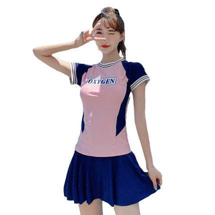 Swimsuit for Women 2025 New Split Skirt Style Slimming Look Conservative Swimming Pool Special Sports Boxer Anti-Exposure Swimsuit