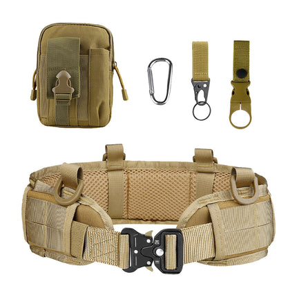 Cross-Border Cobra Buckle Tactical Waist Belt Set Outdoor Multi-Functional Nylon Quick-Release Belt Real-Life Cs Outer Belt