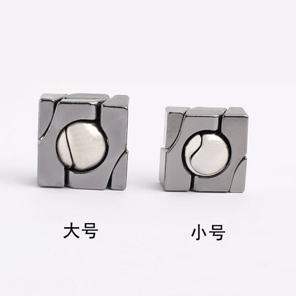 [Small size] zinc alloy unlock Kong Ming lock magic alloy educational toys nine-chain intelligence unlock ring buckle