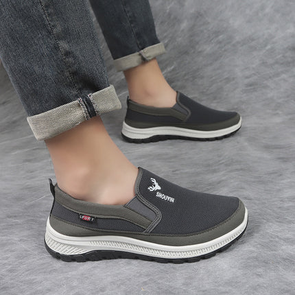 Wholesale and retail old Beijing cloth shoes men's soft bottom breathable middle-aged father non-slip elderly walking shoes