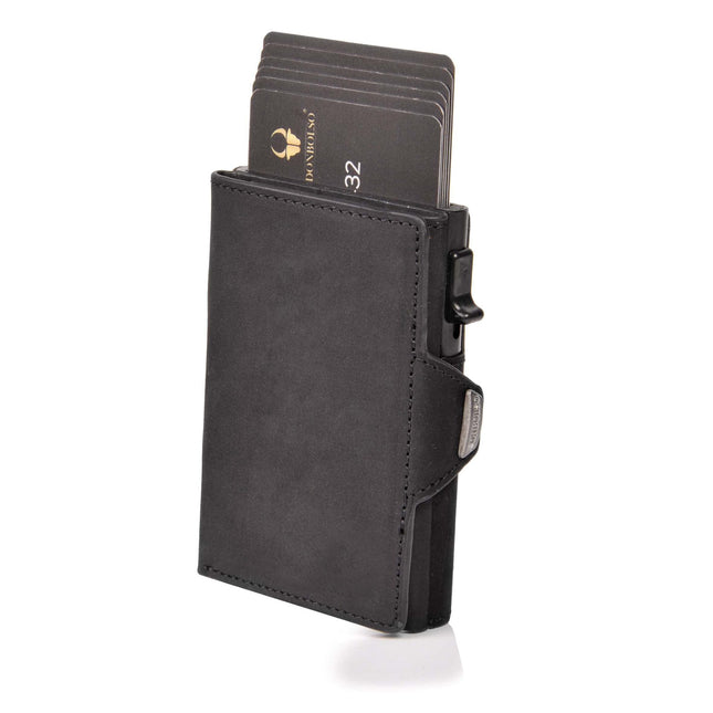 Rfid First-Layer Cowhide Men's Wallet Card Holder Men's Wallet Short Amazon Multi-Functional Wallet Crazy Horse Wallet