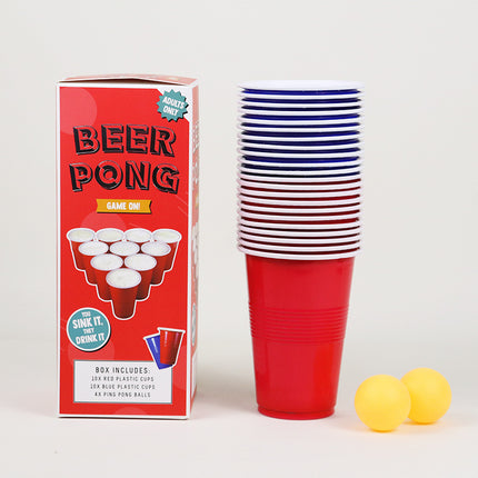 Disposable Plastic Cup Beer Table Tennis Cup Color Box suit Beer Game Cup Party Solo Cup 16oz Red Blue