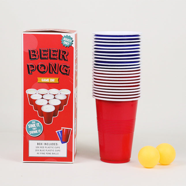 Disposable Plastic Cup Beer Table Tennis Cup Color Box suit Beer Game Cup Party Solo Cup 16oz Red Blue